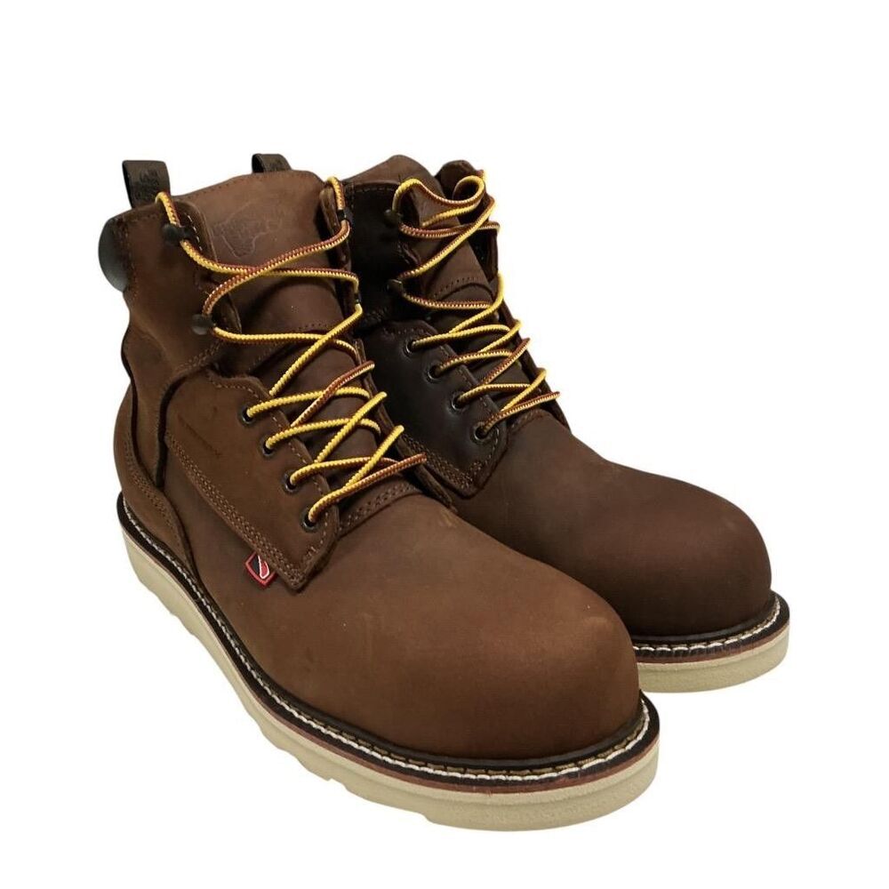Red Wing Mens Lace-up Steel Toe Work Boots 10 D Waterproof Slip Oil Resistant